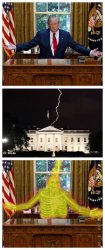 Trump Lightning Strike Meme Template