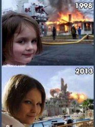 Disaster girl is now grown up Meme Template