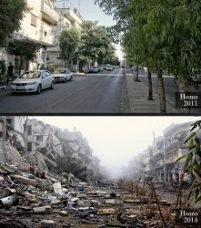 Homs Syria Before and After Meme Template