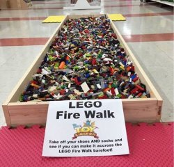 Lego Fire Walk Meme Template