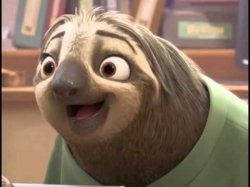 Zootopia smiling sloth Meme Template