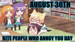 8/30 Bite People Who Annoy You Day: Chibi Meme Template