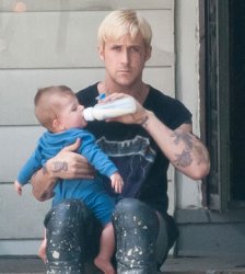 ryan gosling feeding baby Meme Template
