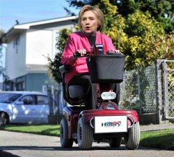CFG Hillary Riding a Rascal Meme Template