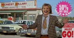 CFG Hillary Honest Car Salesman Meme Template