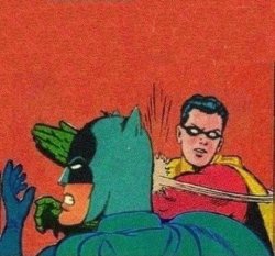 robin slaps batman no bubble Meme Template