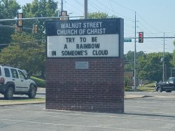 Rainbow church sign Meme Template