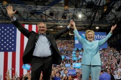 Fat Tim Kaine and hIllary Meme Template