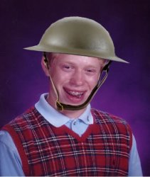WWI Bad Luck Brian Meme Template