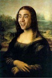 NIcholas Cage Mona Lisa Meme Template