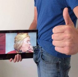 Hillary Virtual BJ Meme Template