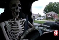 Skeleton driving Meme Template