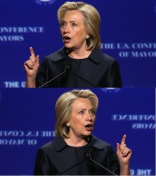 Hillary Double Talk Meme Template