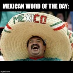 Mexican Word of the Day (LARGE) Meme Template