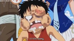 Luffy Beaten up Meme Template