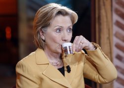 Hillary Drinks and Knows Things Meme Template