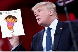 Donald Trump & Dora Meme Template