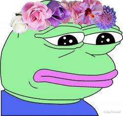 sad flower pepe Meme Template