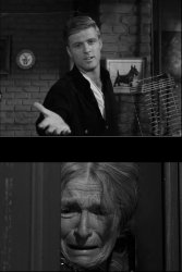 Robert Redford in Twilight Zone as Mr. Death Meme Template