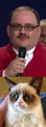 Ken Bone vs. Grumpy Cat Meme Template