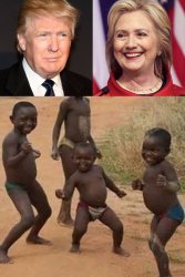 Donald Trump, Hillary Clinton and Third World KIds Meme Template