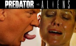 TRUMP - Sex Predator vs Aliens Meme Template