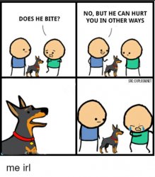 does he bite Meme Template