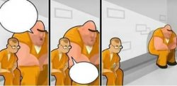 creeped out prisoner  Meme Template
