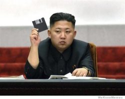 Kim Jon Un Floppy Disk Meme Template