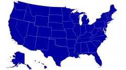 United States map blue Meme Template