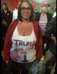 Trump Fan Grab Pussy Shirt Meme Template