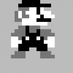 8bit Mario bw Meme Template