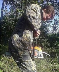 Chainsaw Crotch Meme Template