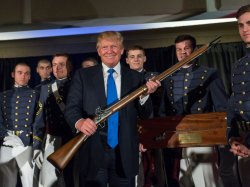 Donald Trump with gun Meme Template