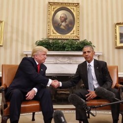 Obama and Trump both look like they were two kids who's mothers  Meme Template