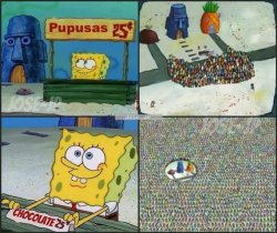 Spongebob crowd Meme Template