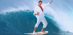 The Hoff on Surfboard Meme Template