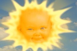 Teletubbies sun baby Meme Template