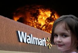 Walmart fire girl Meme Template