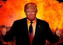 Trump Hell Satan AntiChrist 666 Beast Meme Template