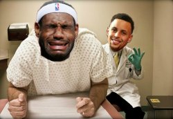 Dr. Stephen Curry & Patient Lloron James Meme Template