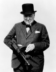 Winston Churchill Tommy Gun Meme Template