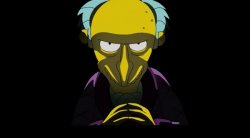 mr burns evil shadows Meme Template