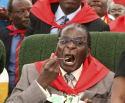 Robert Mugabe Eating Cake Meme Template
