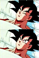 goku sleeping wake up Meme Template