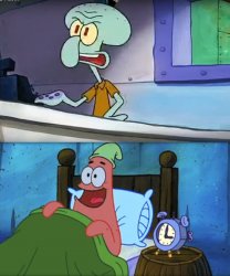 Who wants a krabby patty at 3am Meme Template