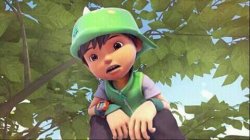 Directly Awkward BoBoiBoy Leaf Meme Template