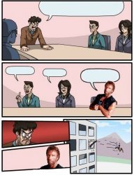 Chuck Norris Boardroom Meme Template