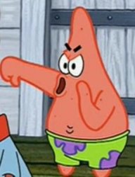 Patrick Star Thumbs Down Meme Template