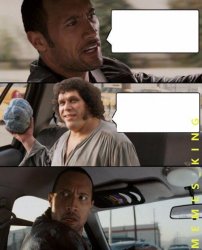 The Rock Driving Andre The Giant Meme Template